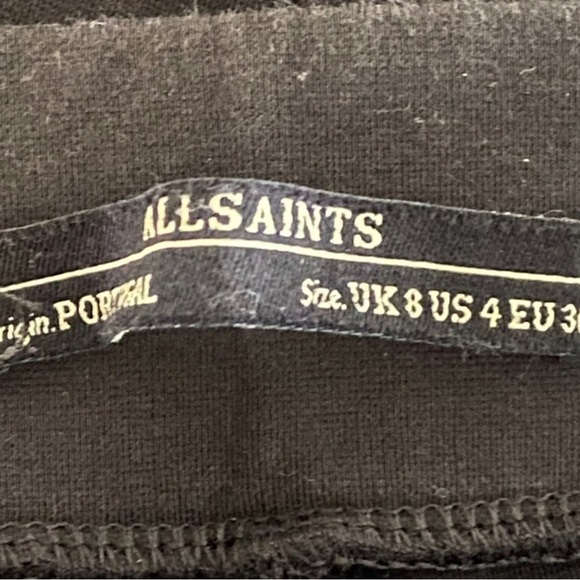 All Saints Ridley Moto leggings Biker size 4 small - Picture 4 of 11